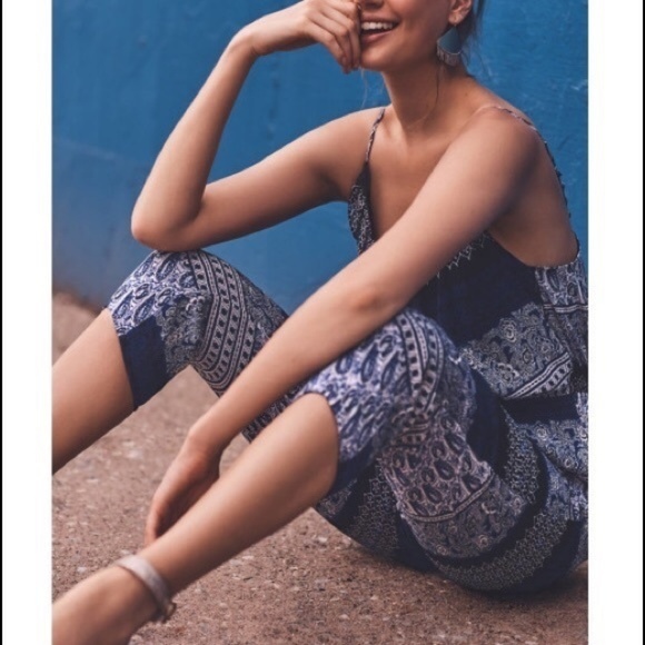 SALE  Caged Back Jogger Pattern Jumpsuit One Pc - Picture 2 of 4